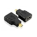 Miniatyrbild 1 av 2: 2 st Micro HDMI till HDMI-adapter Typ D Hög Hastighet Guldpläterad Konverterare Adapter för Panasonic Lumix Dmc