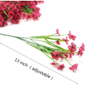 Miniatyrbilde 2 av 5: Kunstige falske, 12 stk gule plastblomster grønt buskplan