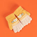 Miniatyrbilde 2 av 4: Strikkede varme tykke vinterhansker i bomulls-fleece for kvinner, tegneserie-pinnsvinhansker, hansker, votter, konvertible