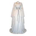 Miniatyrbillede 1 af 2: Dame Halloween Renaissance Middelalder Maxi Kjole Gotisk Kostume A(XL Hvid)