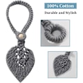 Pikkukuva 3 / 5: 2 kpl (harmaa) Bohemian Leaf Curtain Tiebacks Curtain Tiebacks C