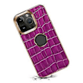 Pikkukuva 5 / 5: Denior Krokodillikuvioinen PU-kotelo iPhone 12 Pro Maxille (Violetti)
