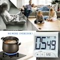 Miniatyrbillede 5 af 5: Stor Køkken Timer med Display, Tydelige Tal, Høj Alarm, Magnetisk