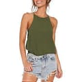 Damtoppar Ärmlösa Halter Racerback Sommar Basic T-shirts Cami Tanktoppar Strandblusar