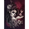 Miniatyrbild 1 av 5: 30 x 40 cm, Skull girl Diamond Painting Diamond Broderi Måleri