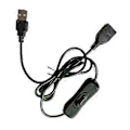 Miniatyrbillede 5 af 5: 100 cm USB-kabel forlængerledning med ON/OFF-kontakt USB-kabel forlænger Toggle USB-strømforsyningsledning Holdbare adaptertilbehør (A2 501 Hvid)