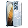 Pikkukuva 1 / 5: Mattametallipuhelinkotelo Samsung Galaxy S21 Ultralle (Sininen)