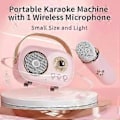 Miniatyrbillede 2 af 5: Bluetooth-højtaler med 1-2 trådløse mikrofoner, understøtter karaoke, TF-kort, FM-afspilning, HIFI-bas, håndfri opkald, børnefødselsdagsgave (grøn 1 mikrofon)