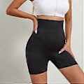 Miniatyrbilde 1 av 5: Sportsshorts for kvinner, høy midje, magekontroll (XL Svart)