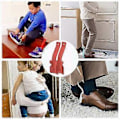 Miniatyrbild 5 av 5: 4 st Lazy Shoes Helper för enkla att bära skor, portabel skohjälp för män, kvinnor och barn (Röd)