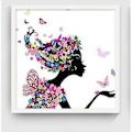 Miniatyrbild 2 av 4: Wekity Blomsterfe 1 Väggkonst Canvas Print Poster, Enkel Mode Vattenfärg Konst Ritning Dekoration för Hem Vardagsrum Sovrum Kontor och Barnrum