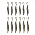 Pikkukuva 1 / 5: 12 kpl kirjanmerkkejä Vintage Metal Feather Kirjanmerkit, Mermaid Hooks Muotoiset Kirjanmerkit