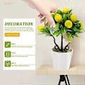 Miniatyrbillede 4 af 4: 2 stk. Kunstige Planter Hjem Skrivebord Fake Citrontræ Dekorationer Simulation Bonsai Ornamenter