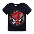 Miniatyrbild 2 av 4: Barn Pojkar Flickor Tecknad Spiderman T-shirt Paljetter Vändbar Mönsterförändrande Toppar -NMAOV(1-2 År Svart)