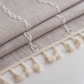 Pikkukuva 2 / 5: Marron - Nappe carrée Nappe en coton et lin avec frange, nappe