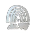 Miniatyrbillede 1 af 5: Skæreform i kulstofstål Metal Regnbue Sky Kærlighed Hjerte Skæreform Skabelon