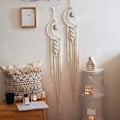 Pikkukuva 4 / 5: Bohemian Macrame Seinävaate Kuu Unisieppari Käsin Kudottu Seinä T