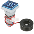 Miniatyrbild 4 av 5: (Blå) Mini Square Digital Volt-Ammeter Voltammeter Ammeter Voltm