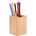 Miniatyrbillede 1 af 5: Træ Pen Box Multi-Use Skrivebordsarrangør Eco Naturligt Træ Stora