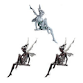 Miniatyrbilde 1 av 5: 3x Sjarmerende Hagefe Figur Dekorasjon Fontene Statue Ornament