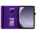 Pikkukuva 3 / 5: Prässattu nahkakotelo Samsung Galaxy Tab A9+:lle (Violetti)
