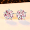 Miniatyrbillede 2 af 3: Dames Øreringe Dobbelt Roset Øreringe Med Cubic Zirconia, Gave