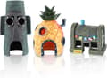 Set med 3 Spongebob Squarepants akvariedekorationer
