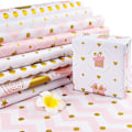 Miniatyrbild 4 av 5: 4 rosa presentpapper, presentpapper för födelsedagar, gåvor