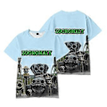 Miniatyrbild 1 av 2: Barn Pojkar Flickor Zoonomaly Tecknad Tryck Sommar T-shirt Anime Kortärmad Rundhalsad Topp (6-7 År A)