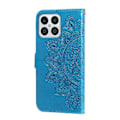 Miniatyrbillede 3 af 5: Blomster PU-etui til Honor X8 5g / X6 (Blå)