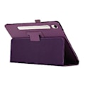 Pikkukuva 4 / 4: Litchi-tekstuurilla varustettu tabletin suojakotelo Samsung Galaxy Tab S9+:lle (Violetti)