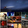 Miniatyrbillede 2 af 5: (Rød)Hjerteformet lys silikonekugler cykel cykel baglygte LED