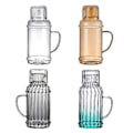 Miniatyrbild 3 av 4: Vattenkanna med Tumbler Dricksredskap Vattenkokare Kreativ Flerfärgad Retro Stor Kapacitet Set 1100ml Glasflaska (2000ml Grön)