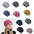 Miniatyrbillede 2 af 5: Elastiske Beanies Hue med Tyk Plysforing Vindtæt Hue til Kvinder Piger Hold Ørerne Varme Beanies Koldt Vejr Forsyninger blandet grå (blandet grå)