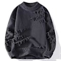 Miniatyrbilde 1 av 4: Høst Vinter Design Hull Genser Menn Myk Pullover Sweatshirt (3XL Grå)