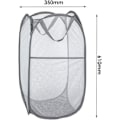 Miniatyrbilde 5 av 5: Vaskeromskurv [Sett med 2] Sammenleggbare Vaskeromskurver Pop Up Mesh