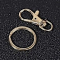 Miniatyrbillede 2 af 3: 60 stk. Taske Spænde Metal Nøgleringe DIY Nøglering Tilbehør Zink Legering Nøglering Spænde (Guld)