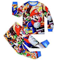 Miniatyrbild 1 av 3: 4-9 År Super Mario Bros Tryckta Barnpyjamas Set Pjs Sovkläder Små Pojkar Flickor Pyjamas(7-8 År B)