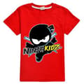 5-12 år barn tecknad tryckt T-shirt toppar (9-10 år)
