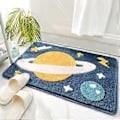 Miniatyrbillede 1 af 5: Leaves Badeværelsesmåtte Superabsorberende Badeværelsesmåtte Blød Mikrofiber og Skridsikker Badeværelsestæppe Maskinvaskbar Bademåtte til Indgangen til Døren, Soveværelset og