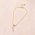 Miniatyrbillede 4 af 5: Vintage Butterfly Halskæde Kvinder Guld Rustfrit Stål Blad Slangekæder Æstetiske Charms Choker Kvinder Smykker Gave Til Mujer-xl381 ( X2169)