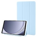 Pikkukuva 1 / 5: Kolminkertainen Nahkainen Tabletin Kotelo Samsung Galaxy Tab A9:lle (Taivaansininen)