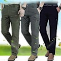 Miniatyrbillede 3 af 5: Forår og sommer tynde afslappede lige multi-lomme arbejdsbukser sportsbukser til mænd (3XL khaki)