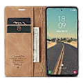 Miniatyrbilde 2 av 5: CASEME 013-serie For Samsung Galaxy S23 FE Etui i PU-lær med stativ og folio-design