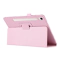 Pikkukuva 4 / 4: Litchi-tekstuurilla varustettu tabletin suojakotelo Samsung Galaxy Tab S9+:lle (Ruusunpunainen)