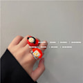 Miniatyrbillede 2 af 5: Sødt 3D Akryl Æstetisk Venskab Ringe Finger Ringe Harpiks Pla