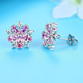 Miniatyrbillede 3 af 3: Dames Øreringe Dobbelt Roset Øreringe Med Cubic Zirconia, Gave