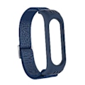 Miniatyrbillede 2 af 5: Til Xiaomi Mi Band 3 / 4 / 5 Twill 8-formet Spænde Urrem (Kold Blå)