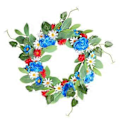 Miniatyrbild 3 av 4: Blomsterkrans Konstgjord Blomsterkrans Färgglad Tusenskönakrans Ytterdörr Vägg Hängande Hänge
