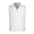 Miniatyrbillede 1 af 5: Veste uden ærmer med revers, lommer, lynlåslukning, mesh-foring, udendørs, frivillig, lys farve, slank pasform, arbejdsvest (XL Hvid)